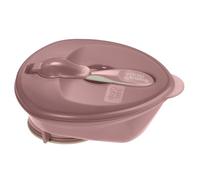 Vital Baby Nourish Power Suction Weaning Bowl with Lid and Spoon 6m+, Berry Pink, Strong Suction, Easy Scoop Sides, Leakproof Lid & Spoon, EarthSmart Biodegradable, BPA-Free