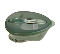 Vital Baby Nourish Power Suction Weaning Bowl with Lid and Spoon 6m+, Green, Strong Suction, Easy Scoop Sides, Leakproof Lid & Spoon, EarthSmart Biodegradable, BPA-Free