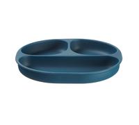 Vital Baby Nourish Silicone Suction Plate - Mess-Free Weaning to Toddlerhood | Strong Suction Pads | Divided Areas | Scooped Sides | BPA-Free - Moody Blue