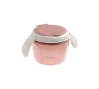 Vital Baby Nourish Toddler Snack Pot 6m+, Berry Pink, On-The-Go Snacking, Dual-Lids, Soft Silicone Slatted Lid, Easy-Grip Handles, EarthSmart Biodegradable, BPA-Free