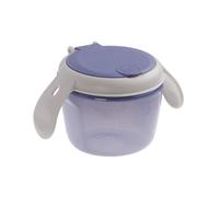 Vital Baby Nourish Toddler Snack Pot 6m+, Deep Purple, On-The-Go Snacking, Dual-Lids, Soft Silicone Slatted Lid, Easy-Grip Handles, EarthSmart Biodegradable, BPA-Free