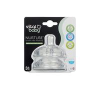 Vital Baby Nurture Breast Like Feeding Teat Medium Flow Pack of 2