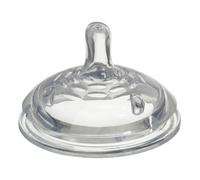 Vital Baby Nurture Medium Flow 3m+ Breast-Like Feeding Teats 6pk, Triple Anti-Colic Valves, Flexible & Wide Neck, BPA-Free, Natural Bottle & Breastfeeding Transition