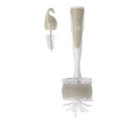 Vital Baby Nurture Deluxe Bottle Brush, 2-in-1 Bottle & Teat Cleaning, Non-Slip Handle, Non-Scratch Bristles, EarthSmart Biodegradable, BPA-Free