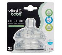 Vital Baby Nurture Breast Like Feeding Teat Medium Flow Pack of 2