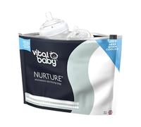 Vital Baby NURTURE Microwave Sterilising Bags - Reusable Sterilising Bags - Lightweight & Compact - Space Saving - No Chemicals - Sterilise Baby Bottles, Teats, Soothers & Accessories - 150 uses - 5pk