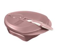 Vital Baby Weaning Bowl with Lid & Spoon, 6m+ | Mashing Zones & Spoon | Built-in mashing zones, a soft-tip spoon and hygienic cover make preparing and serving first foods easier on the go.