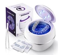 Vital Beams Ultrasonic Retainer Cleaner Machine for Invisalign, Night Guard & Dentures, Compact Ultrasonic Dental Cleaner for Retainers, Mouth Guards & Small Items, 180ml Capacity