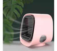 Vital Breeze Ac, New Upgrade Vital Breeze Portable Ac, Portable Air Conditioner Fan, Evaporative Cooler Mini Air Humidifier with 3 Speeds and Night Light, for Travel, Office and Bedroom (Pink)