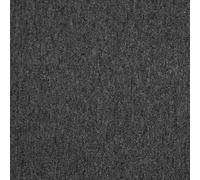 Vital Carpet Tiles 8007 Black Plain Contract Carpet Tiles For Domestic & Commercial Use, 20 Tile Per Pack