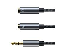 Vital Frees Wire HeadPhone Splitter Small & Flexible 3.5mm Earphone Splitter 12" for Interference Interference