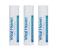 Vital Haven 100% Natural Nourishing Lip Balms (x3) - Premium Ingredients (with Argan Oil and Mango Butter) - UK Made