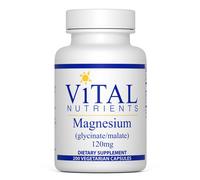 Vital Nutrients Magnesium Glycinate and Malate Vegan Supplement to Support Stress Relief Bones Sleep and Heart Health Gluten Dairy and Soy F
