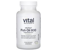 Vital Nutrients, Ultra Pure Fish Oil 800, Triglyceride Form, Lemon, 90 Softgels