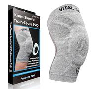 Vital Salveo Breathable Compression Sports Knee Brace/Support Protects Joint, for Basketball, Running, Weight Lifting Train Tec S PRO(Pressure PAD)-(1PC)-X-Large