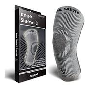 Vital Salveo-Compression Joint Protection Recovery Knee Sleeve/Brace S-Support, Pain Relief, Sports and Daily wear-Light Grey (1PC) Medium