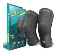 Vital Salveo-Knee Support Brace, Compression knee sleeve of Singular Support with Germanium and Bamboo Charcoal for Pain Relief, Sports and Daily wear(1Pair)-Dark Grey-XX-Large