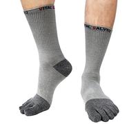 Vital Salveo - Toes Athletic Running Crew Socks Light Grey-1 Pair (Large)