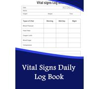 Vital Signs Daily Log Book: Health Monitoring Journal and Medical Records Journal book | Keep Track of Your Heart/Respiratory Rate, Temperature, Blood Pressure/ Sugar, Oxygen Level, and Weight.