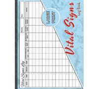 Vital Signs Log Book: Daily Health Tracker for Blood Pressure, Blood Sugar, Heart Rate, Temperature, Oxygen Level, Weight & More | Large Print Health ... | 8.5 x 11 Landscape Layout, 110 Pages
