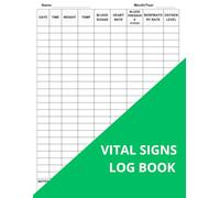 Vital Signs Log Book: Daily Health Tracker for Blood Pressure, Heart Rate, Temperature & More | 8.5 x 11 Inches: Simple Medical Monitoring Log for ... | Track Vitals, Medications, and Notes