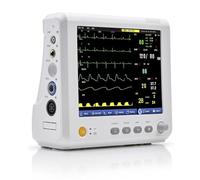 Vital Signs Machine,Multiparameter Patient Monitor,with 8" Touchscreen,5 Lead ECG Monitors,Built-in Battery,Respiration/Blood Oxygen/Blood Pressure/ECG Monitoring