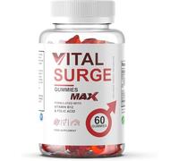Vital Surge MAX Testo Gummies for Men - Natural Energy, Vitality & Stamina Support, Vegan, 60 Gummies, Slim Warriors