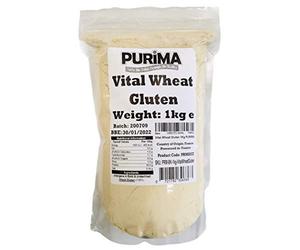 Vital Wheat Gluten 1kg - Flour for Making Seitan - Vegan Meat Substitute - Seitan Flour Powder Baking Bread Bulk PURIMA - 1 kg