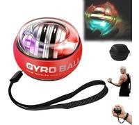 Vital Wrist Ball Exerciser with Colourful LED lights, Auto-Start Gyroscopic Forearm Exerciser, for Wrist Arms Fingers Muscles Strengthening & Training red