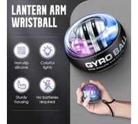Vital Wrist Ball, Wrist Trainer Ball, Auto-Start Gyroscopic Forearm Exerciser, Strengthen Arms, Fingers, Bones and Muscles, Adjustable Resistance, with LED Lights (Black)