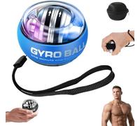 Vital Wrist Ball, Wrist Trainer Ball, Auto-Start Gyroscopic Forearm Exerciser, Strengthen Arms, Fingers, Bones and Muscles, Adjustable Resistance, with LED Lights (Blue)