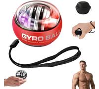 Vital Wrist Ball, Wrist Trainer Ball, Auto-Start Gyroscopic Forearm Exerciser, Strengthen Arms, Fingers, Bones and Muscles, Adjustable Resistance, with LED Lights (Red)