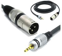 VITALCO XLR Male to Mini Jack 3.5 Mono Cable 3m 3 Pin Microphone to TRS 1/8 Inch Lead