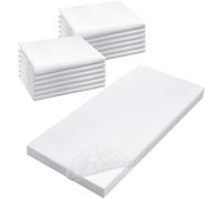 VitalCozy 12 Pcs Daycare Cot Sheets for Sleeping Bulk 48 x 24 Inch Standard Size Preschool Soft Breathable Nap Rest Mat Crib Sheet for Kids Baby Boys Girls (White)