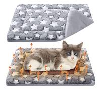 VitalCozy 2 Pack Self Warming Cat Bed Self Heating Thermal Cat Dog Bed Mat 22" x 18" Thermal Pet Pad with Cute Star Print Cat Warmer Mat Self Heating Cat Mat Pad for Feral and Indoor Cats