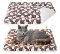 VitalCozy 2 Pack Self Warming Cat Mat Self Heating Pad Bed Reversible Machine Washable Reflects Body Heat Warm Thermal Pet Pad Crate Blanket for Feral and Indoor Cat (Heart,22'' X 18'')