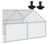 VitalCozy 2 Pcs Chicken Coop Cover Waterproof for Winter with 50 Pcs Ball Bungees Cords Chicken Cover Chicken Coop Tarp Accessories Run for Outdoor (6.3 x 3.9 ft)