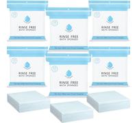 VitalCozy 50 Pcs Rinse Free Bathing Wipes: All in 1 Shower Wipes, Rinse Free Bath Sponges, Wash Cloths for Campers, Hikers, Adults, Elderly