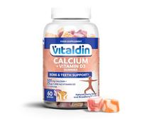 VITALDIN Calcium + Vitamin D3 Gummies - 500 mg Calcium & 1.000 IU Vitamin D per Serving - 60 Chewable Gummies (1-Month Supply); Fruit Flavour -