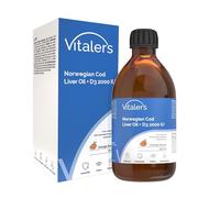 Vitaler’s Norwegian Cod Liver Oil, Omega-3 1250 mg with Vitamin D3 2000 IU, Orange Flavour, 250 ml