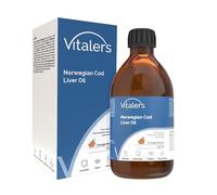 Vitaler’s Omega-3 Cod Liver Oil, Norwegian Fish Oil 1250 mg, EPA, DHA, Vitamins D and E, Orange Taste, 250 ml