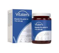 Vitaler’s Vitamin D3 4000 IU + Vitamin K2 MK-7 100 µg, 120 Tablets, 4 Months Supply, No Preservatives
