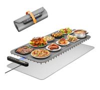 Vitaler Warming Mat for Food, (XXL 35”x16”) Electric Warming Trays, Upgrade Graphene Fast Full-Surface Heating Mat for Food with 6 Level Temp, 6 Hours Timer, Food Warmer Pad for Gatherings, Parties