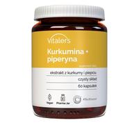 Vitaler's Curcumin 500 mg + Piperine 5 mg - 60 Capsules, Vegan, 2 Months of Supplementation, No Preservatives, Pure Composition