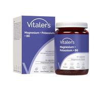 Vitaler's Magnesium 100 mg + Potassium 150 mg + Vitamin B6 6 mg - 60 Capsules, Vegan, Pure Composition, No Additives