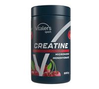 Vitaler's Sport Creatine Monohydrate - Bioavailable, Micronised 200 mesh, 100% Pure Powder with No Additives, Vegan - 500g, 100 Servings, Cherry