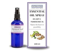 Vitali-Chi Essential Oil Spray Made from Ho Leaf & Frankincense | for Stress Relief, Mood Enhancement | Air Freshener Aura & Room Spray with Warm and Calming Aroma- 100 ml
