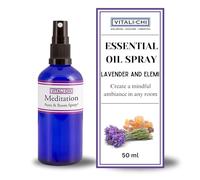 Vitali-Chi Essential Oil Spray Made from Lavender and Elemi | Detoxing & Calming Atmosphere, Relaxation, Focus & Peace | Air Freshener Aura & Room Spray with Refreshing & Soothing Aroma - 50 ml