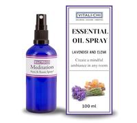 Vitali-Chi Essential Oil Spray Made from Lavender and Elemi | Detoxing & Calming Atmosphere, Relaxation, Focus & Peace | Air Freshener Aura & Room Spray with Refreshing & Soothing Aroma - 100 ml