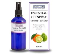 Vitali-Chi Essential Oil Spray with Tangerine & Bergamot | Uplifts Mood, Releases Negative Energy | Aura, Room, and Linen Refresher - 100 ml